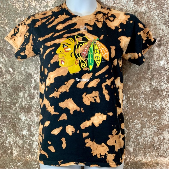 NHL Chicago Blackhawks Custom Bleach Tee - Picture 1 of 4